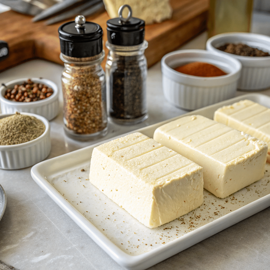 The Best Smoked Cream Cheese Recipe for Parties 7 Cream cheese blocks with seasonings for smoking