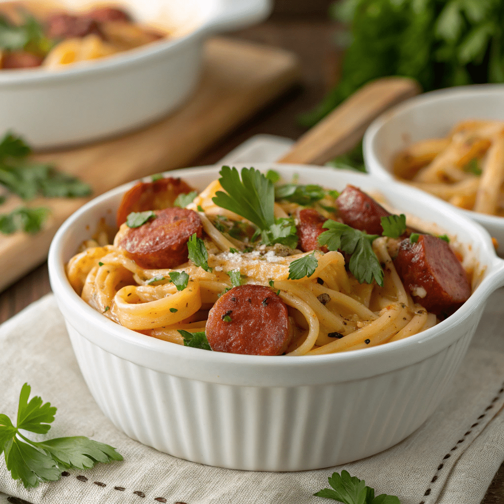 Smoked Sausage and Pasta Recipes Made Easy 5 smoked sausage and pasta recipe in a bowl