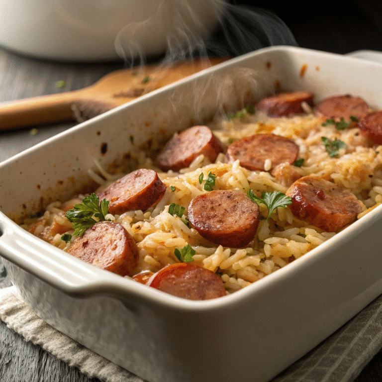 Smoked Sausage And Rice Casserole: The Best Easy One-Pan Dinner 6 smoked sausage and rice casserole