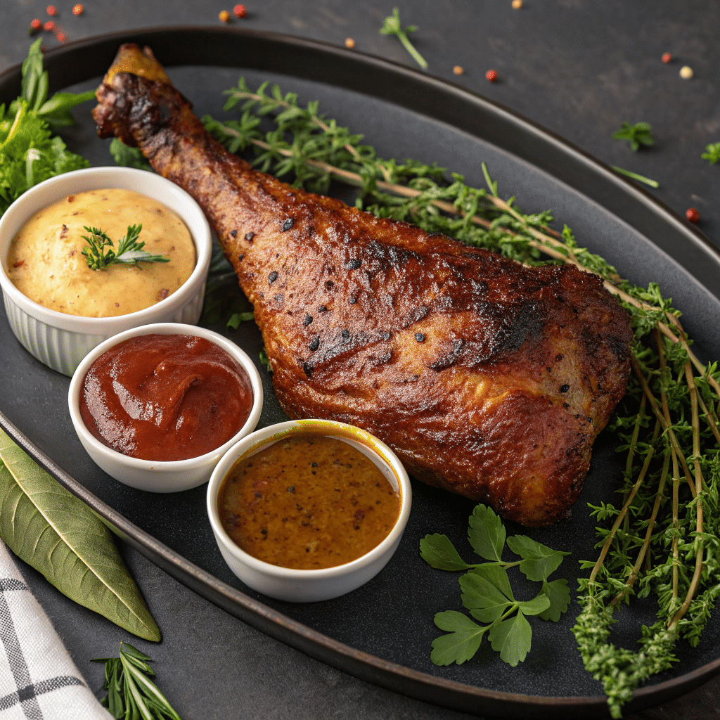 Smoked Turkey Leg Recipe: How To Make Juicy, Fall-Off-the-Bone Legs 8 Cajun smoked turkey legs with dipping sauce