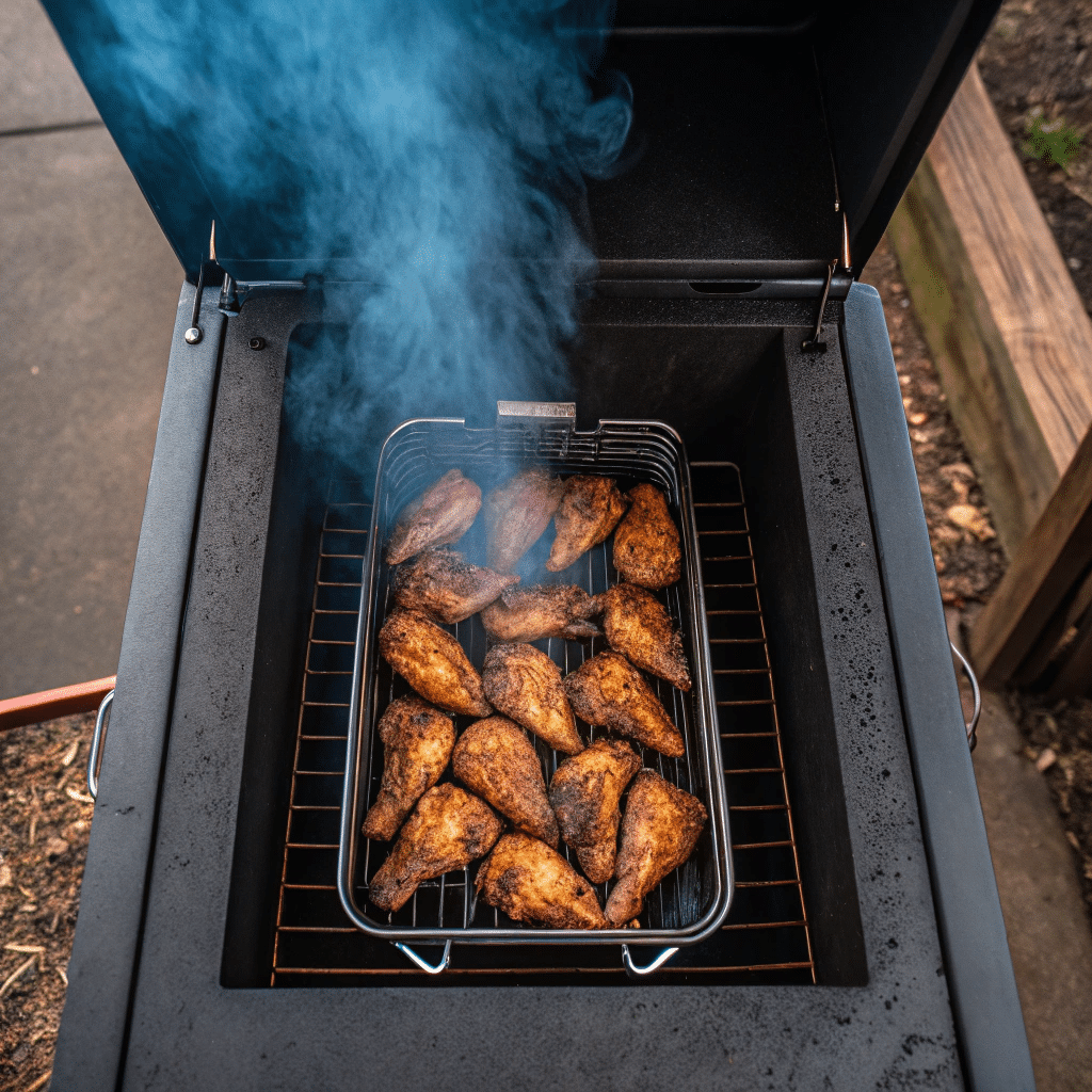 How To Make Crispy Smoked Chicken Wings :Easy 7 smoker setup for crispy smoked chicken wings