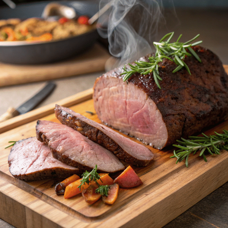 Smoked Beef Roast: How To Make A Tender At Home 6 Juicy smoked beef roast sliced and served with sides