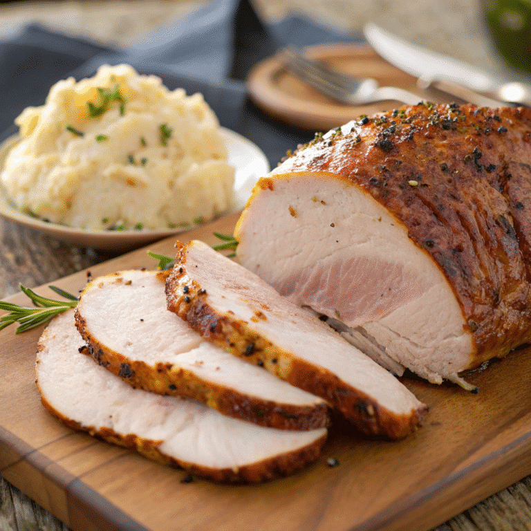 The Best Smoked Turkey Breast - To Flavorful Perfection 6 juicy sliced smoked turkey breast with golden brown crust