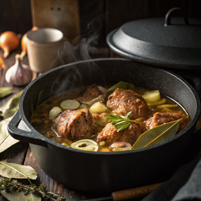 Smoked Turkey Necks - How to Make Tender and Flavorful 6 Southern-style smoked turkey necks simmering in seasoned broth with herbs