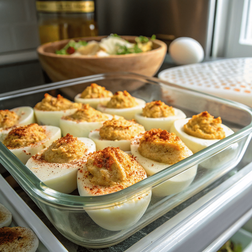 Smoked Deviled Eggs: How To Smoke And Serve Like A Pro 8 Stored smoked deviled eggs in container